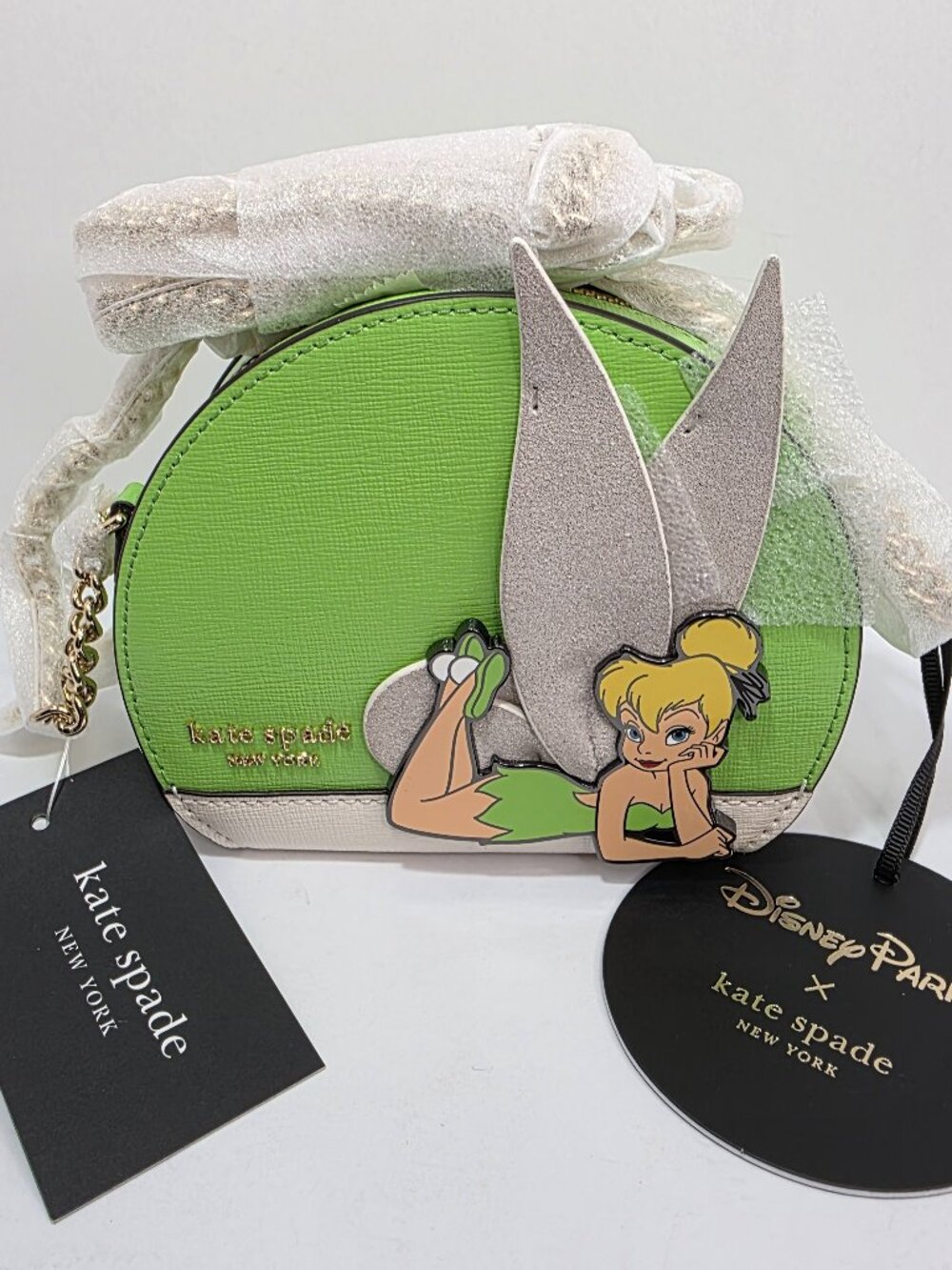 Kate Spade x Disney Parks Tinkerbell Crossbody Purse with Dust Bag NWT